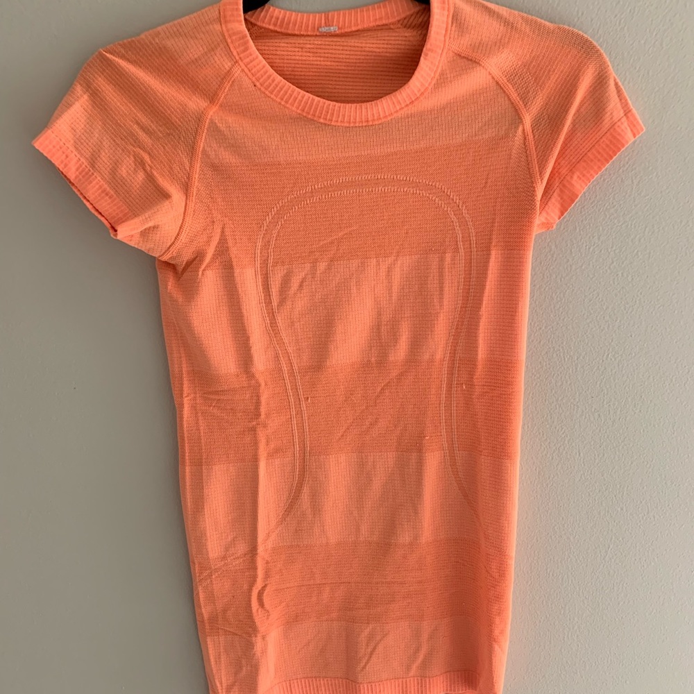 Swiftly Tech Tee- Orange Stripes
